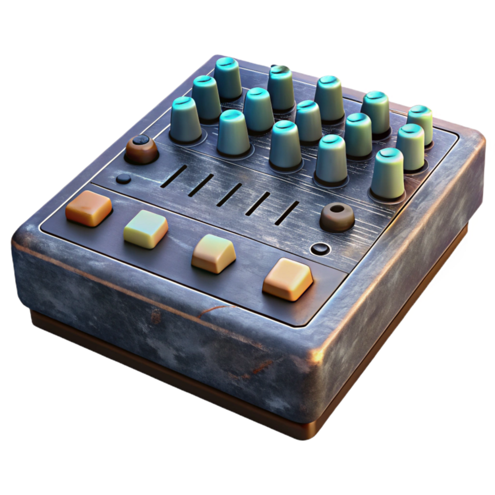 stunning artistic Mixing Console Knobs and Faders Isolated high quality png