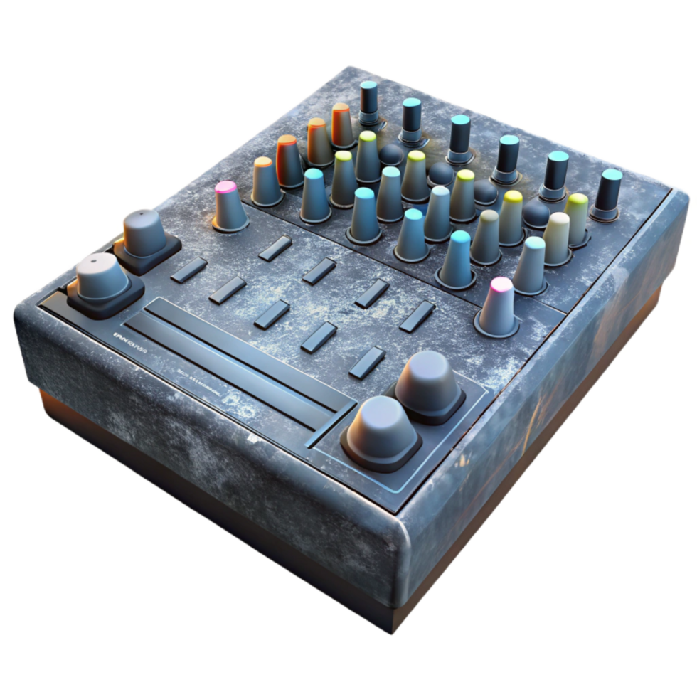wonderful rustic Mixing Console Master Section Close Up Transparent Background high resolution png