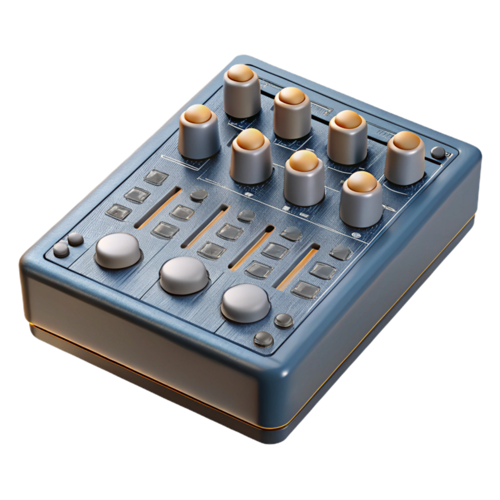 serene rustic Mixing Console Top Down View Cutout Transparent Background original png