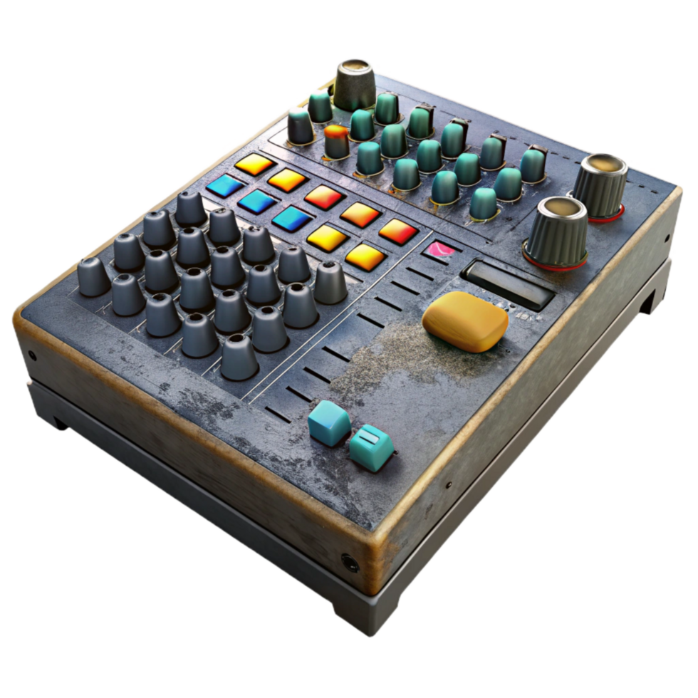 impressive traditional Mixing Console Overview Wide Angle Transparent Background authentic png