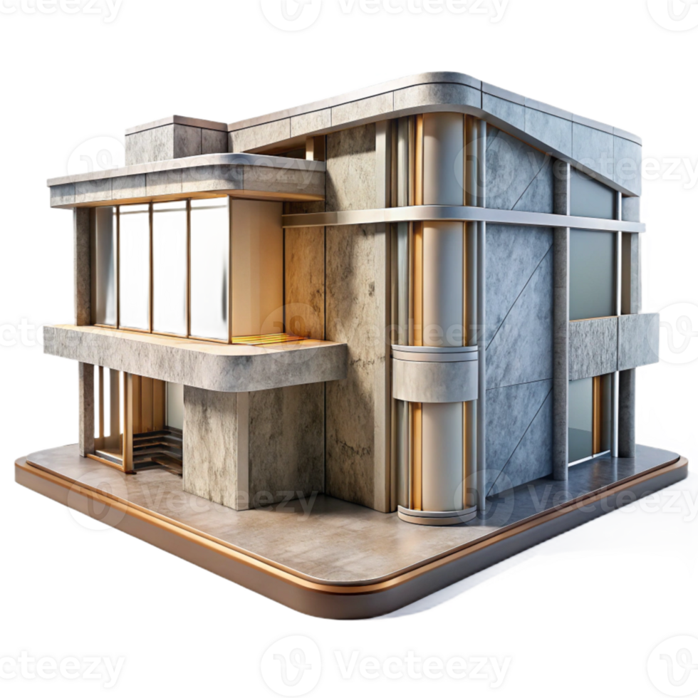 elegant creative Modern Architecture Building Design Cutout original png
