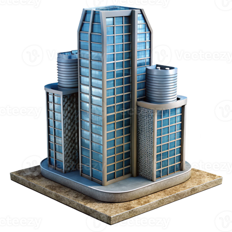 impressive vintage Modern Architecture Skyscraper Design Cutout high quality png