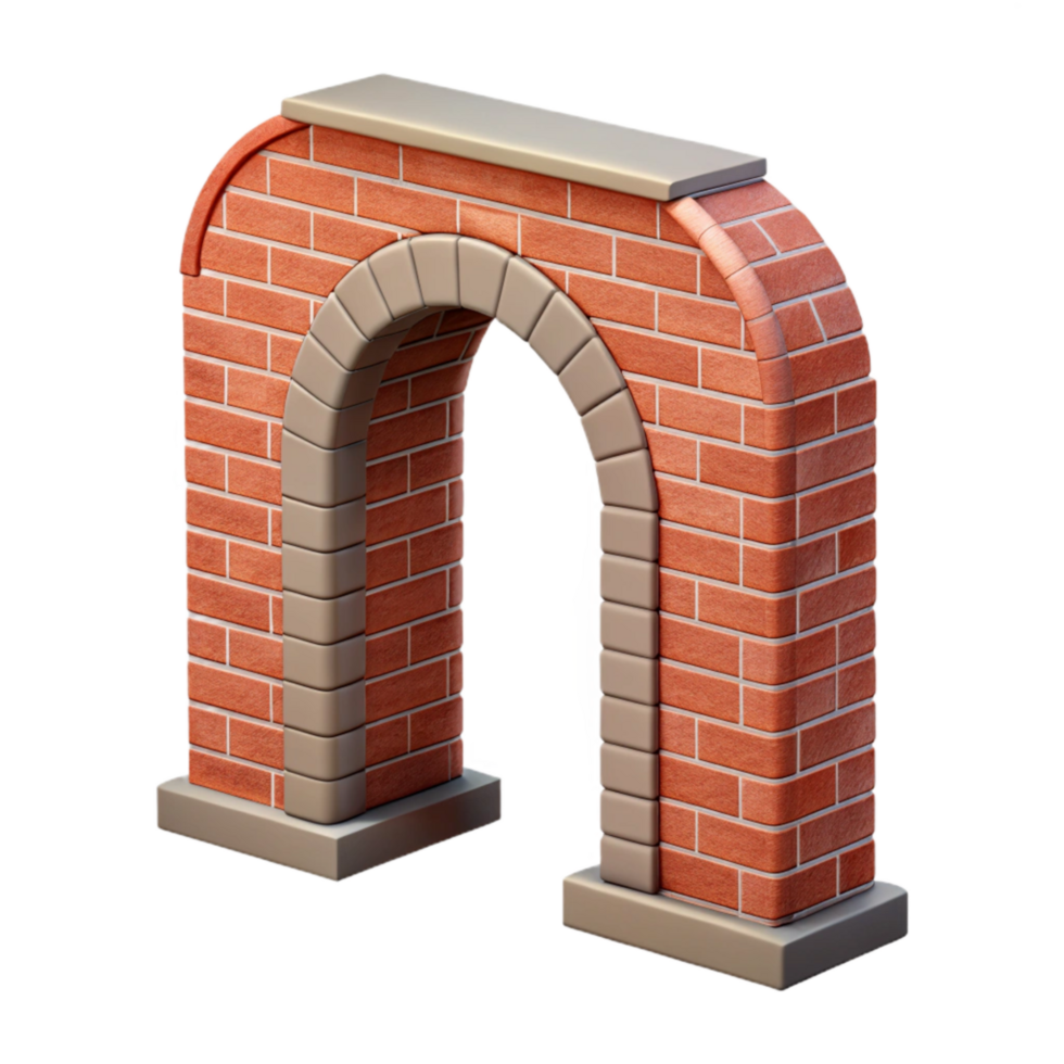 impressive contemporary Modern Archway Brick Detail Cutout Isolated original png