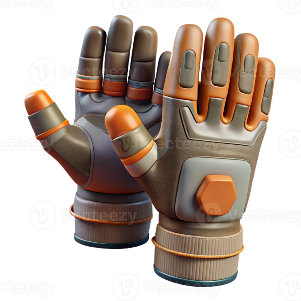 beautiful contemporary Modern Ar Gloves with Flexible Material Transparent Background high resolution png