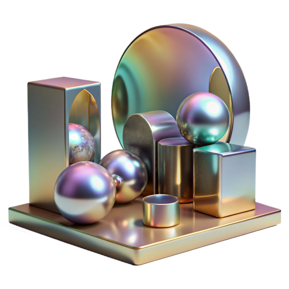 wonderful classic Modern Art Installation with Lighting Effects Isolated premium png