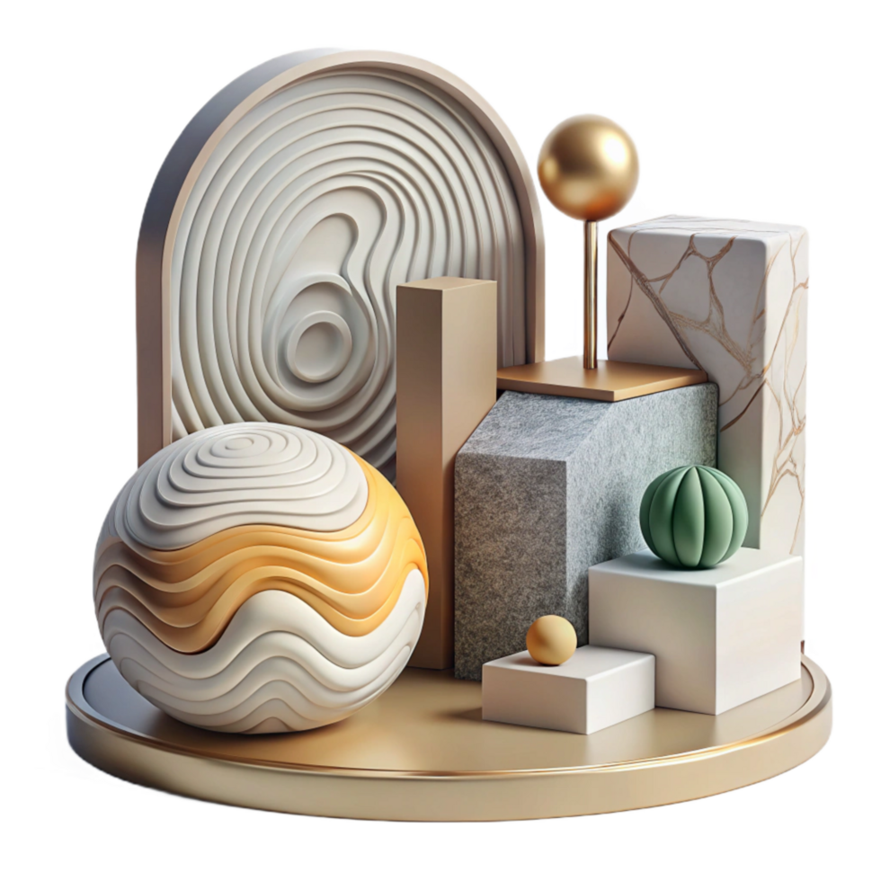 extraordinary artistic Modern Art Installation with Lighting Effects Isolated professional png