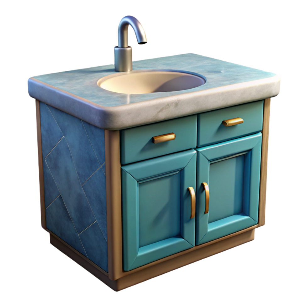 extraordinary abstract Modern Bathroom Vanity with Sink Isolated professional png