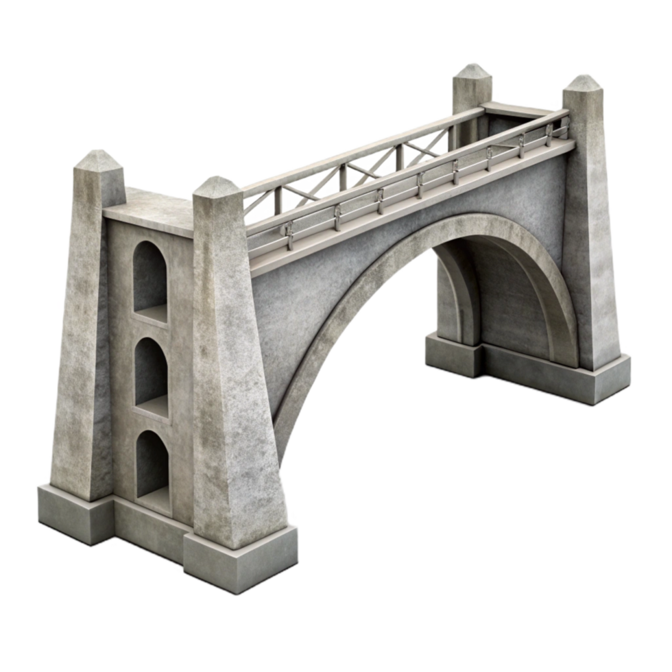 elegant contemporary Modern Bridge Side View Gray Cutout genuine png