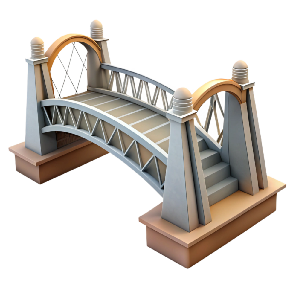 extraordinary vintage Modern Bridge with Architectural Design Cutout exclusive png