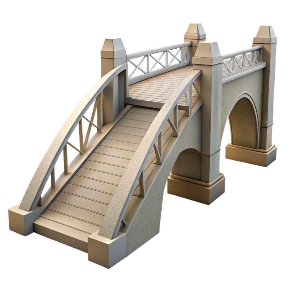 extraordinary abstract Modern Bridge with Architectural Design Cutout genuine png