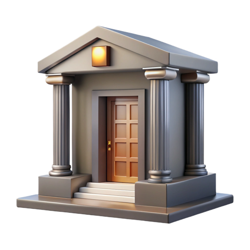 impressive modern Modern Building Entrance Doorway Front View Isolated original png