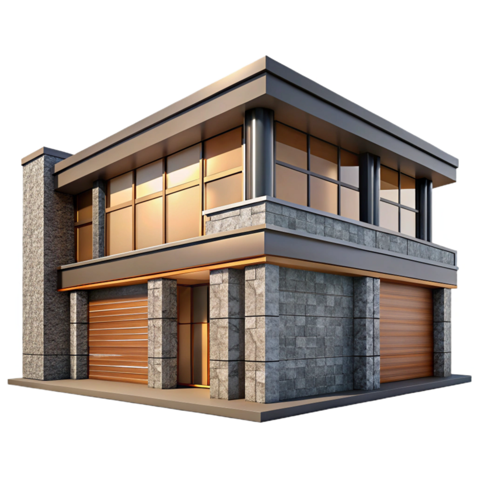 elegant abstract Modern Building Facade Stone Cladding Isolated png
