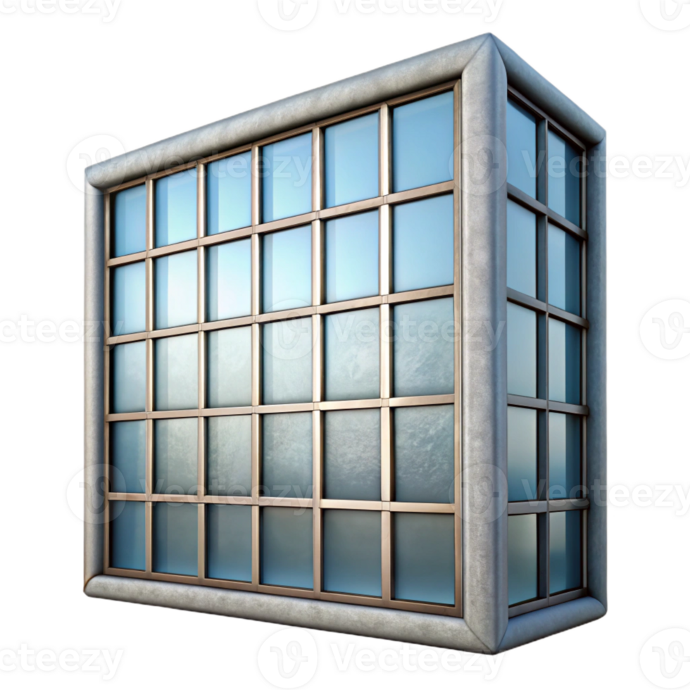 magnificent vintage Modern Building Window Grid Pattern Cutout high quality png