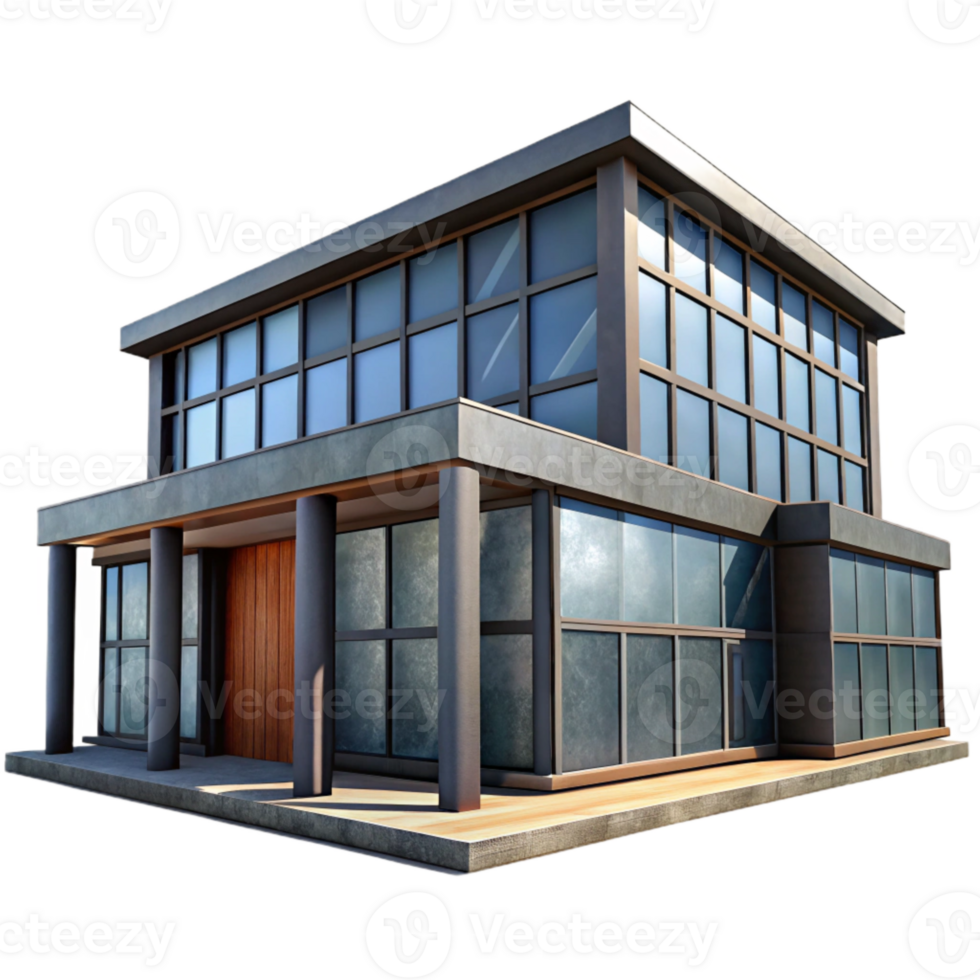 magnificent minimalist Modern Building with Large Windows png