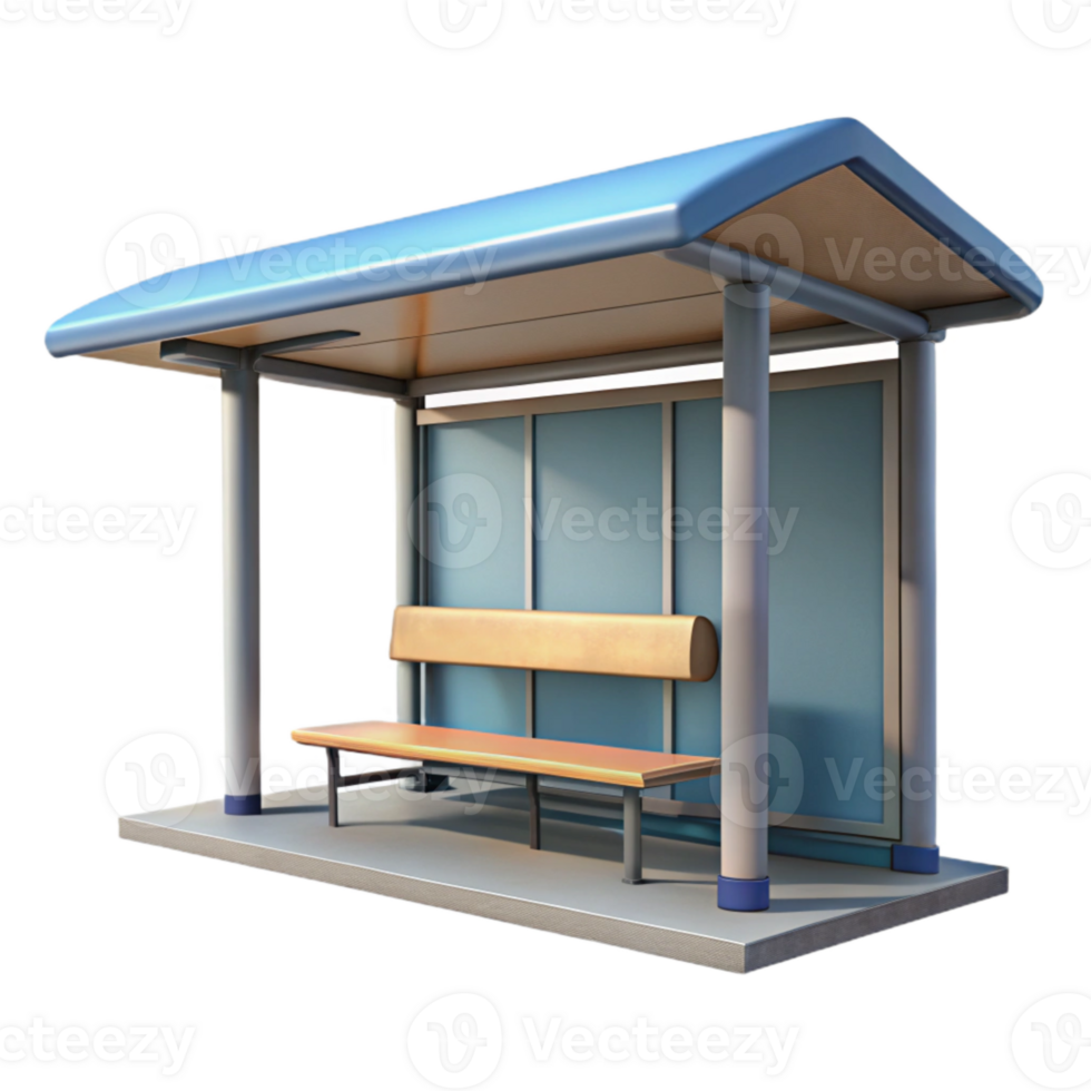 dramatic modern Modern Bus Stop Shelter Side View Cutout genuine png