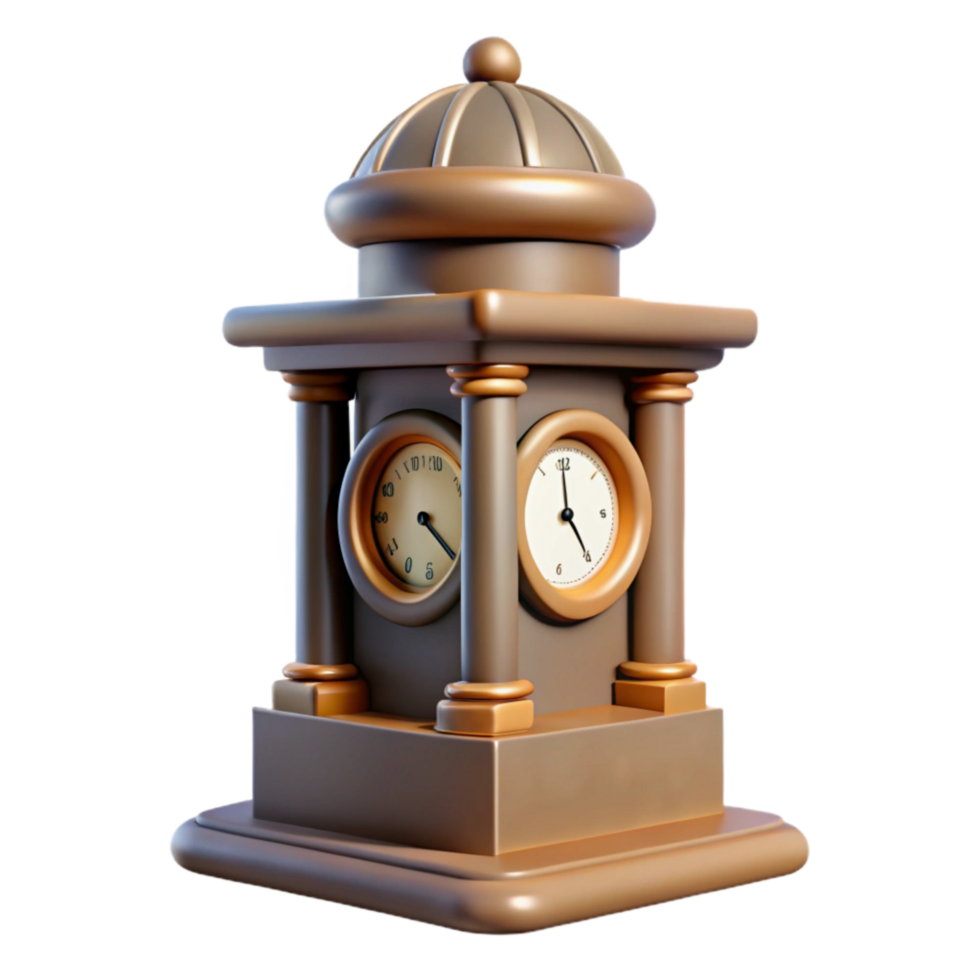 impressive classic Modern Clock Tower with Detailed Clock Face Transparent original png