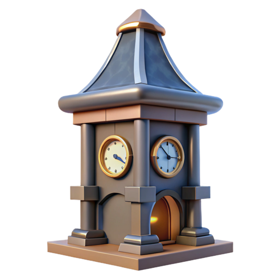 extraordinary abstract Modern Clock Tower with Detailed Clock Face Transparent detailed png