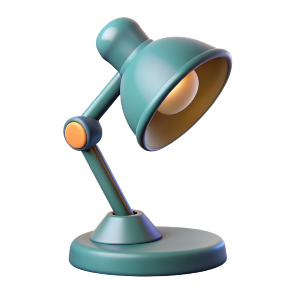 vibrant rustic Modern Desk Lamp Sleek Design Isolated premium png