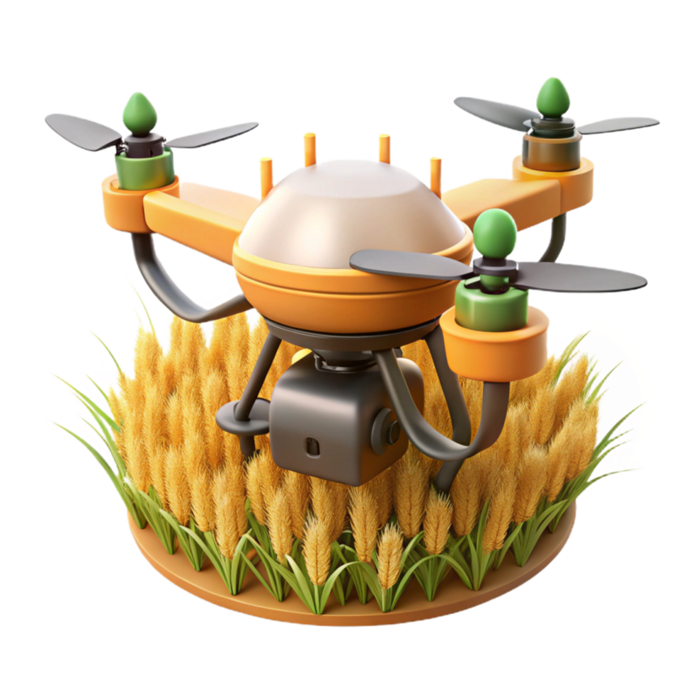 dramatic abstract Modern Drone Spraying Crops exclusive png