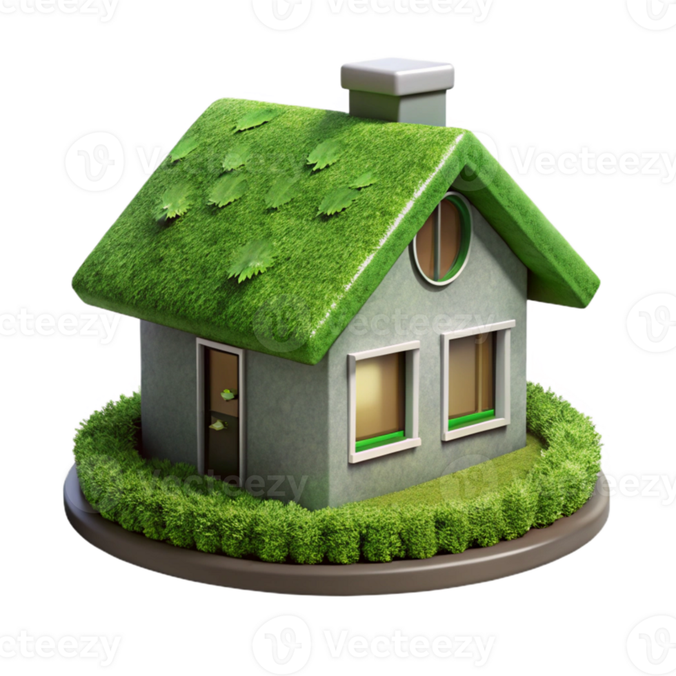 impressive abstract Modern Eco House with Rainwater Tank Cutout detailed png