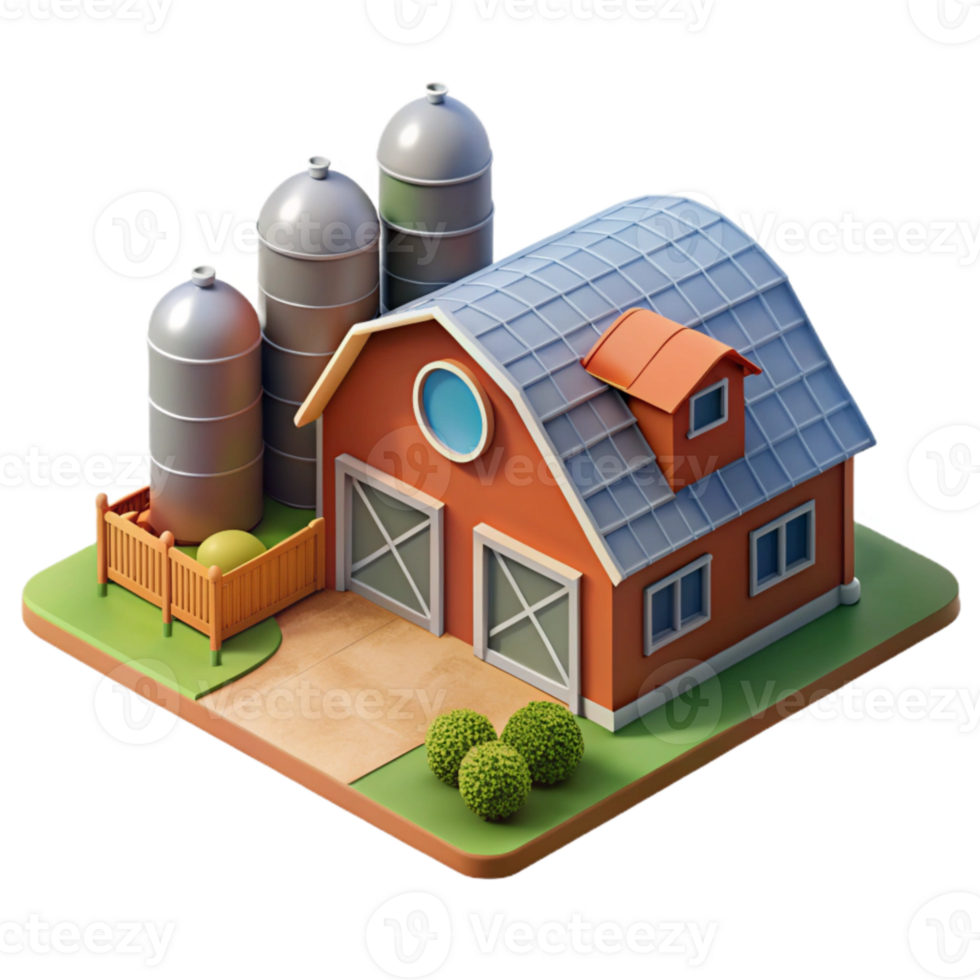 extraordinary minimalist Modern Farm Buildings Aerial View Transparent Background authentic png