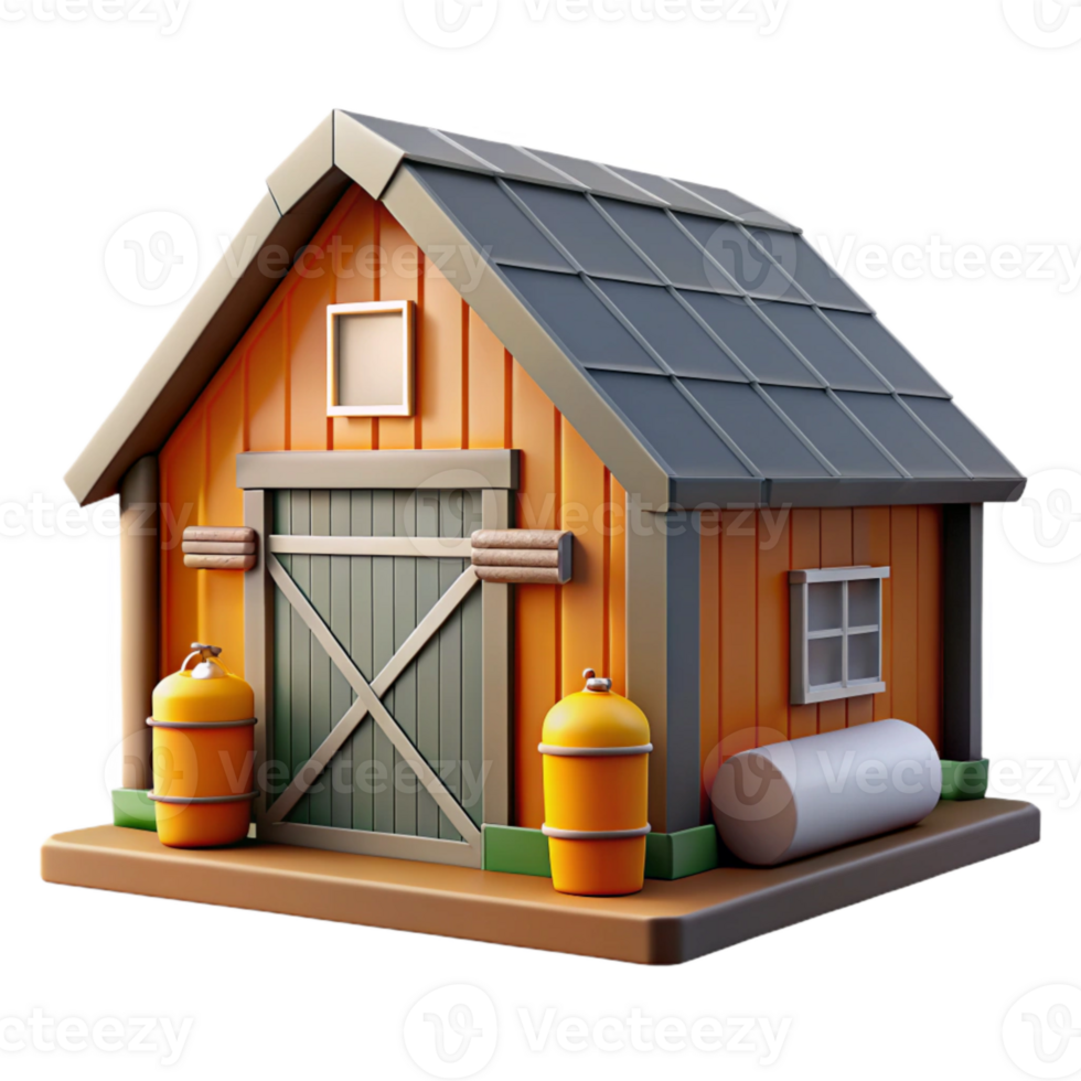 magnificent abstract Modern Farm Equipment Storage Shed Isolated exclusive png