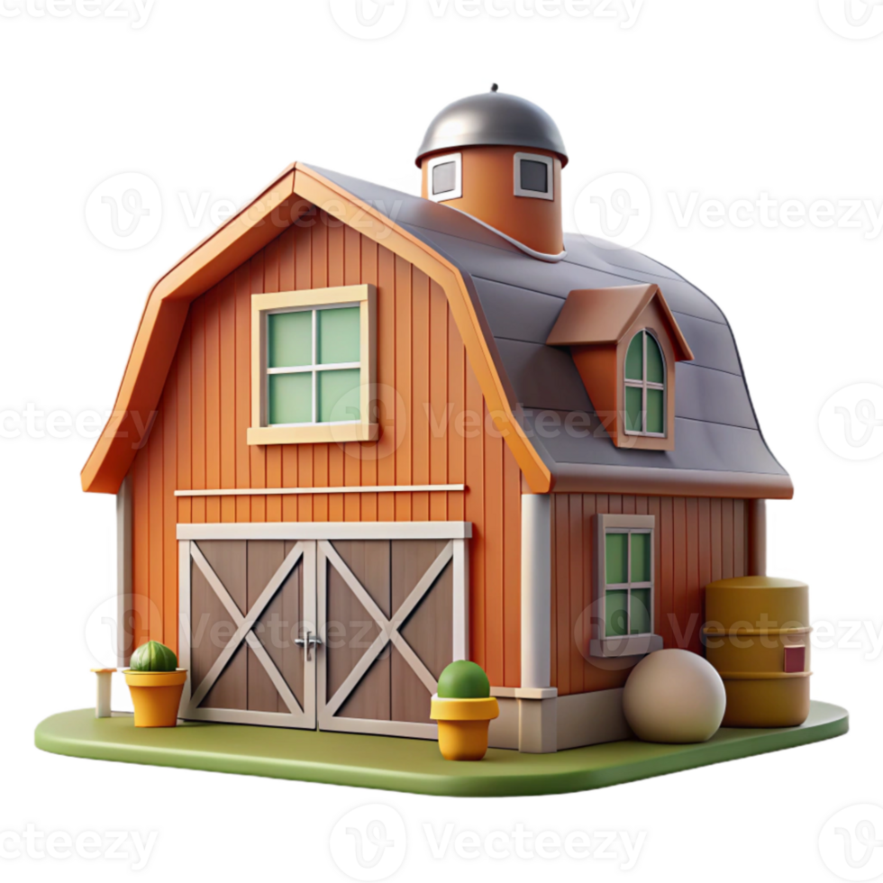 impressive modern Modern Farmhouse with Barn Cutout Image professional png
