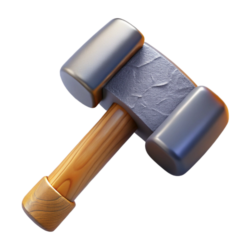 elegant minimalist Modern Hammer Cutout Isolated on Transparent Background high quality png