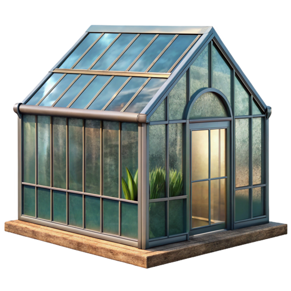 elegant minimalist Modern Greenhouse Exterior Cutout Transparent Background original png