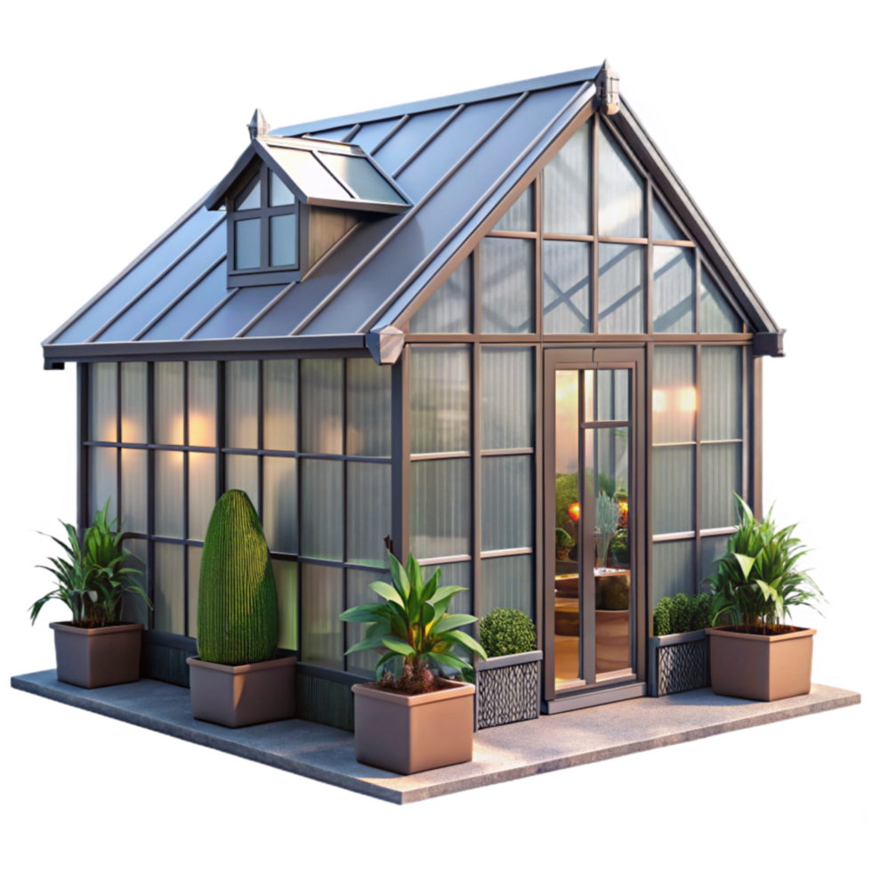 wonderful abstract Modern Greenhouse Exterior Cutout Transparent Background authentic png
