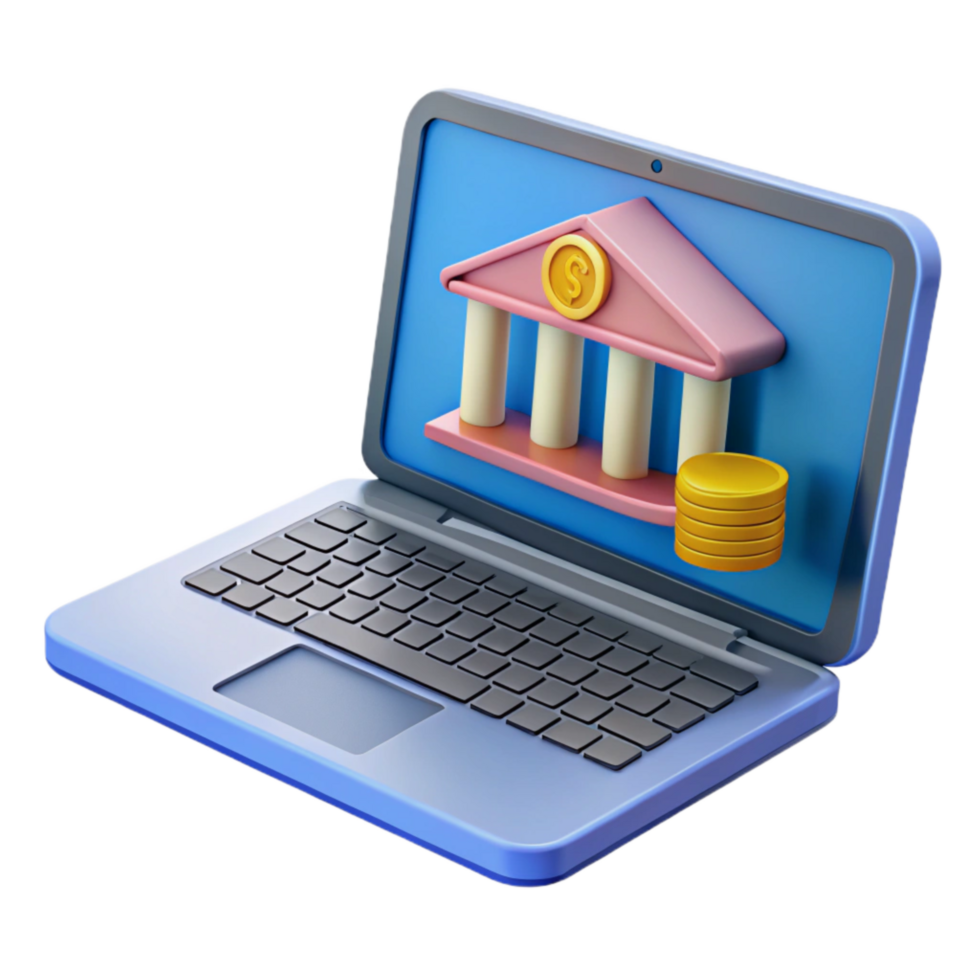 wonderful traditional Modern Laptop Showing Online Course Platform high quality png
