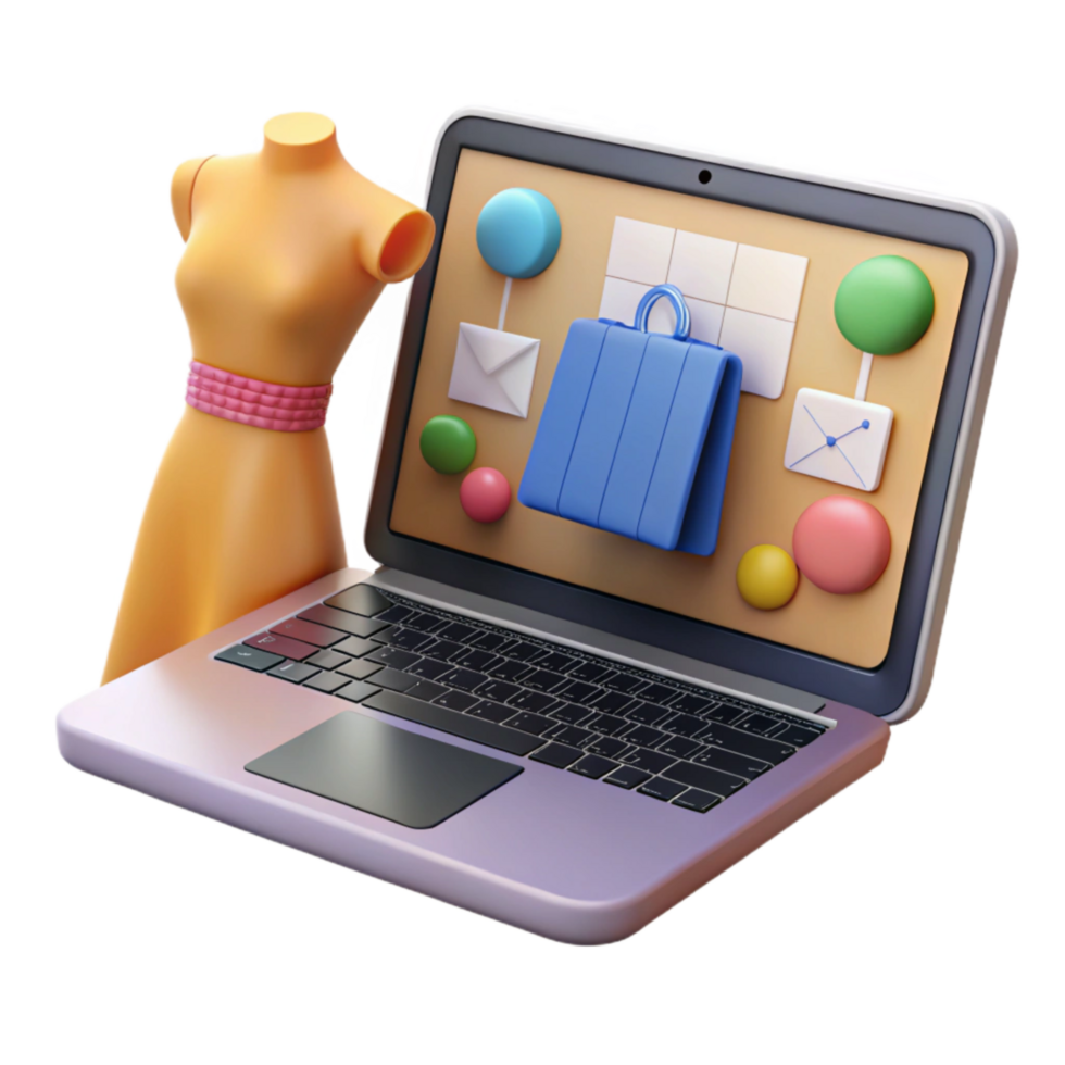 stunning rustic Modern Laptop with Fashion Design Software Cutout png