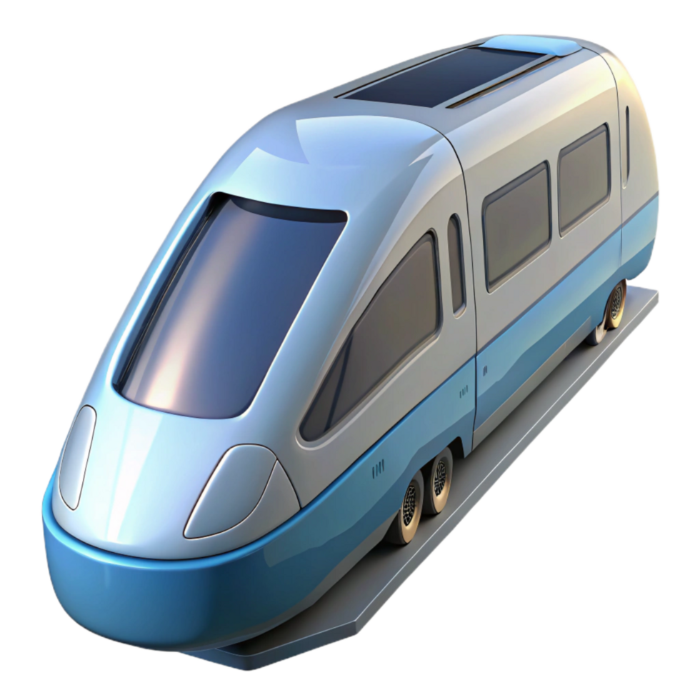 stunning contemporary Modern Maglev Train Front View Isolated Element high quality png