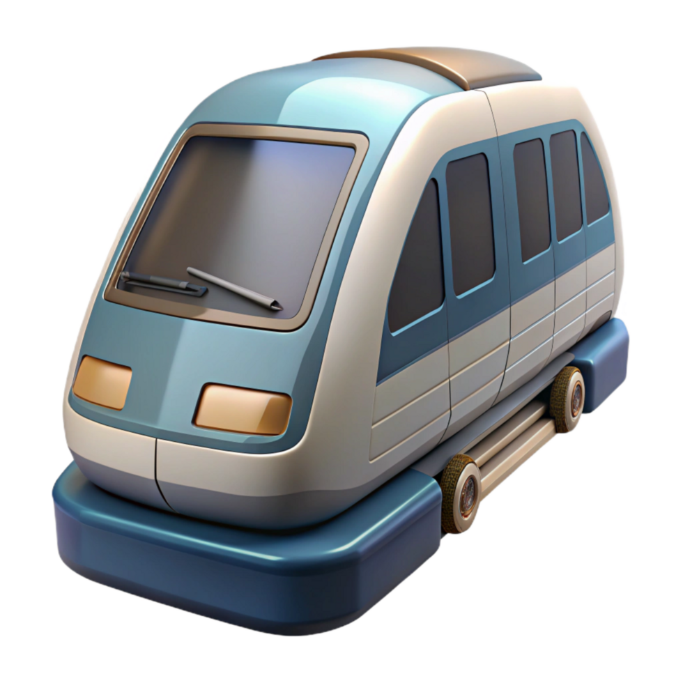 impressive classic Modern Maglev Train Front View Isolated Element genuine png