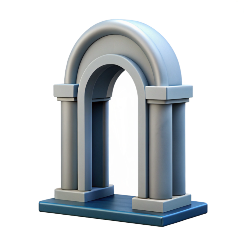 vibrant rustic Modern Monument Arch Cutout Isolated on Transparent Background professional png