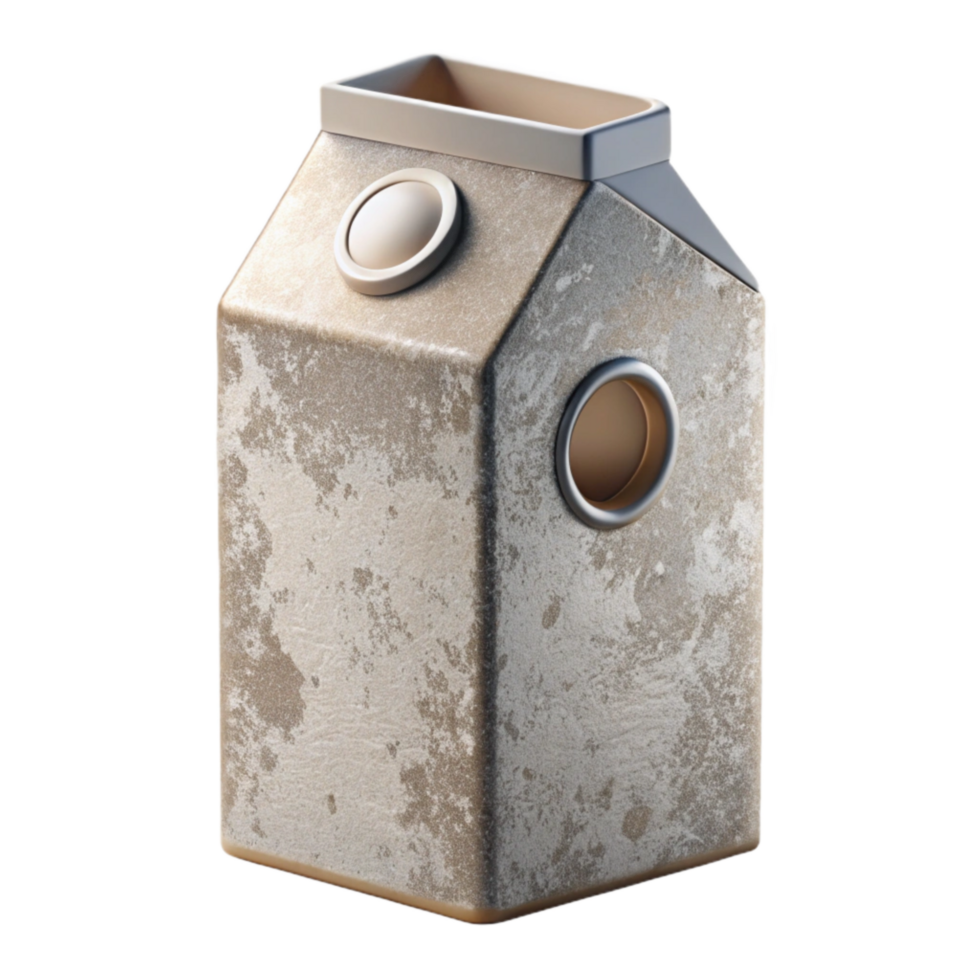 elegant artistic Modern Milk Carton Design Front View Cutout original png