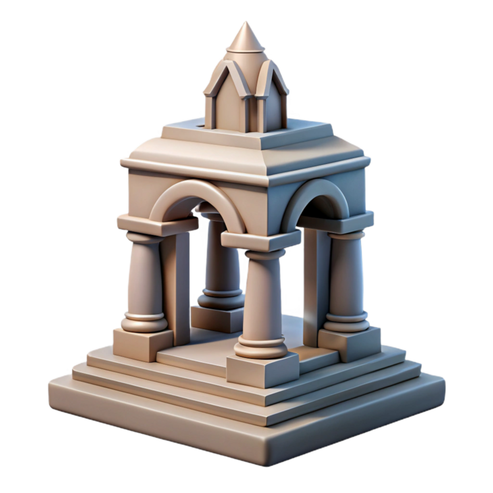 extraordinary creative Modern Monument Detailed Carving Cutout Isolated high resolution png