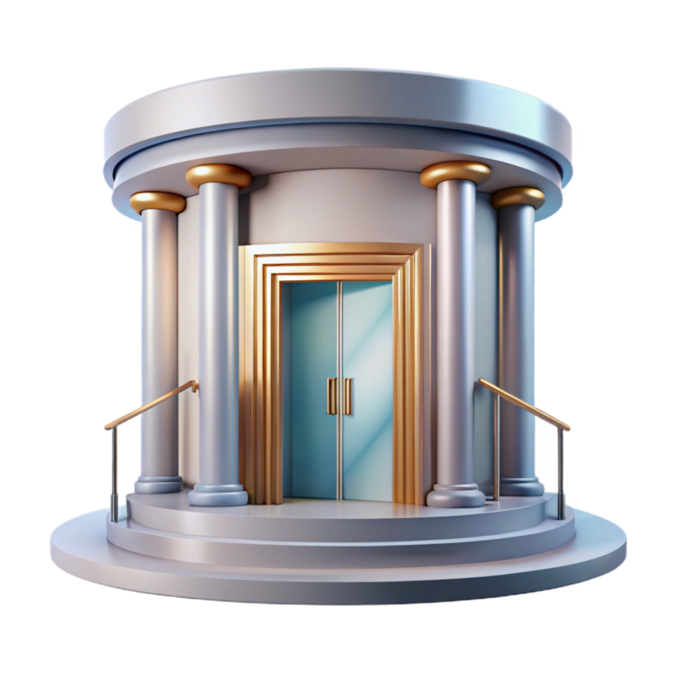 wonderful traditional Modern Museum Entrance with Steps Transparent professional png