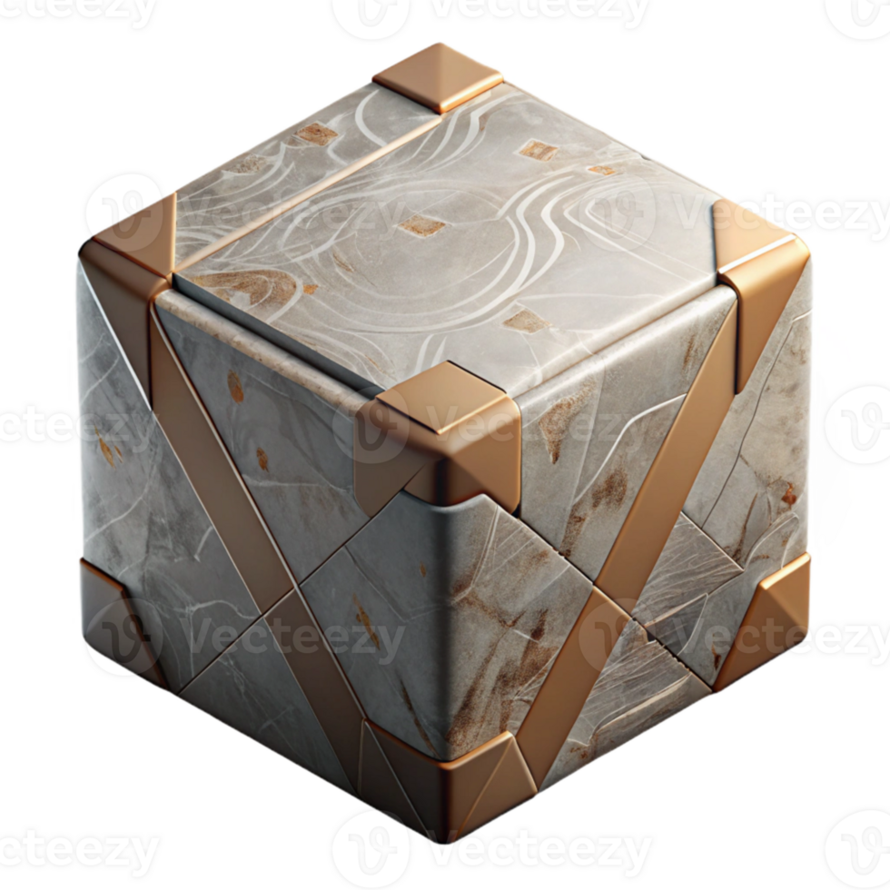 dramatic vintage Modern Packaging Box Design Angled View Cutout detailed png