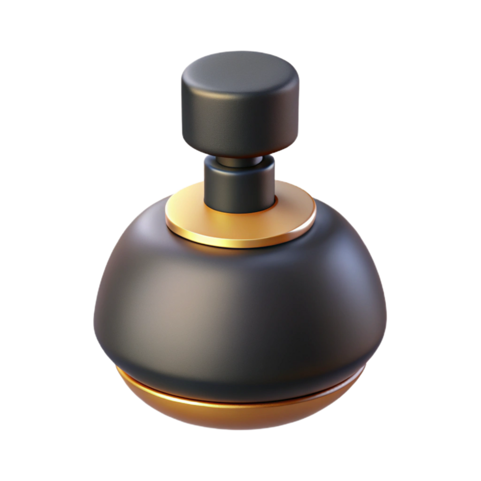 impressive modern Modern Perfume Bottle Design with Gold Cap Cutout detailed png