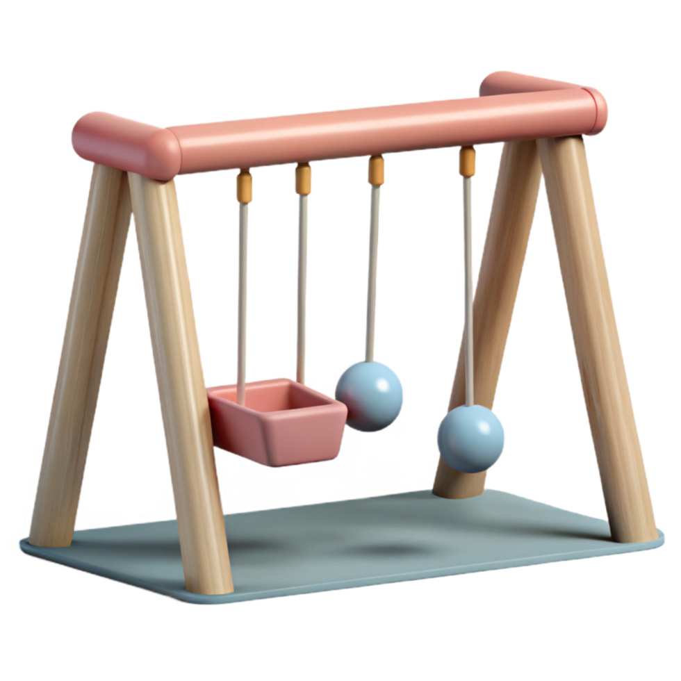 stunning minimalist Modern Playground with Swings Isolated original png