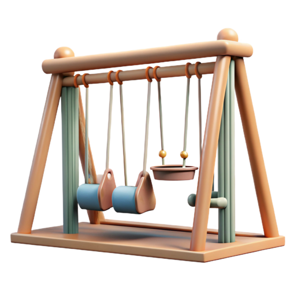 stunning traditional Modern Playground with Swings Isolated genuine png