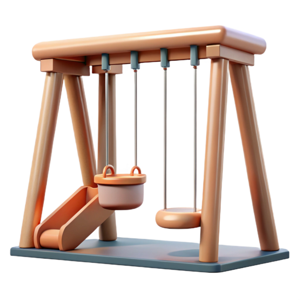 impressive contemporary Modern Playground with Swings Isolated original png