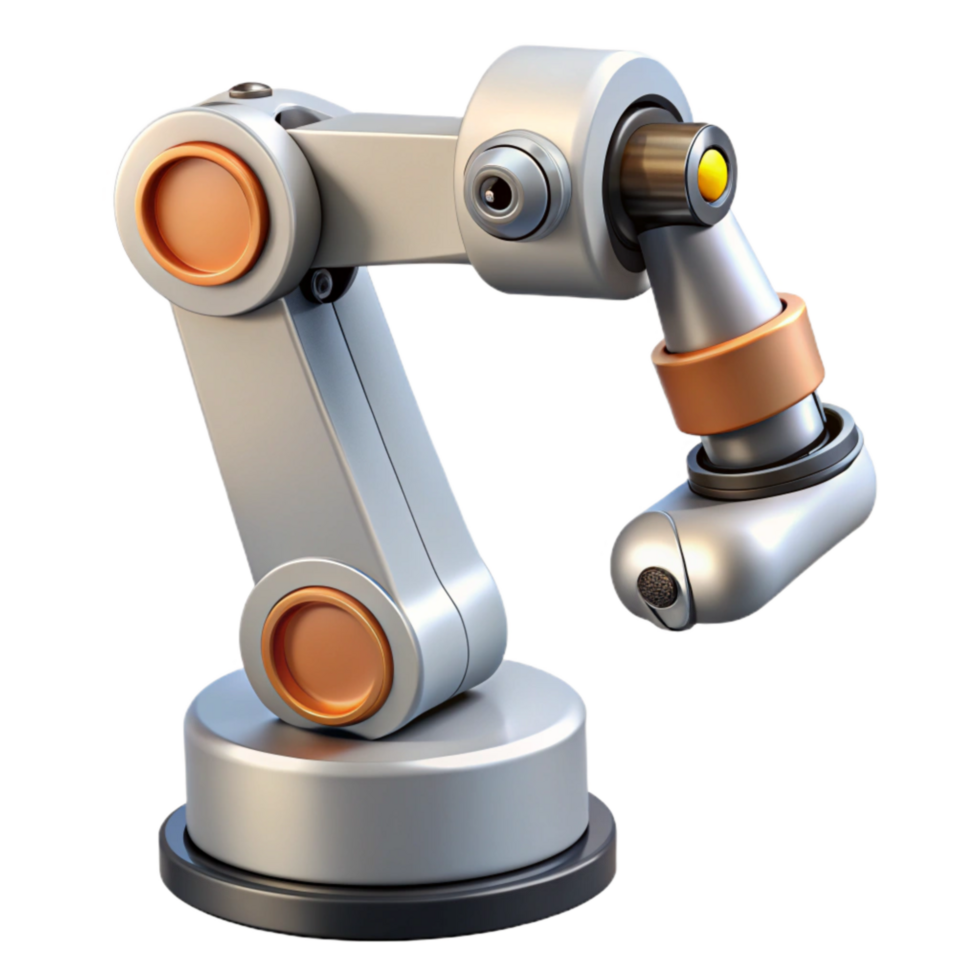 extraordinary artistic Modern Robotic Arm with Gripper Transparent Background exclusive png