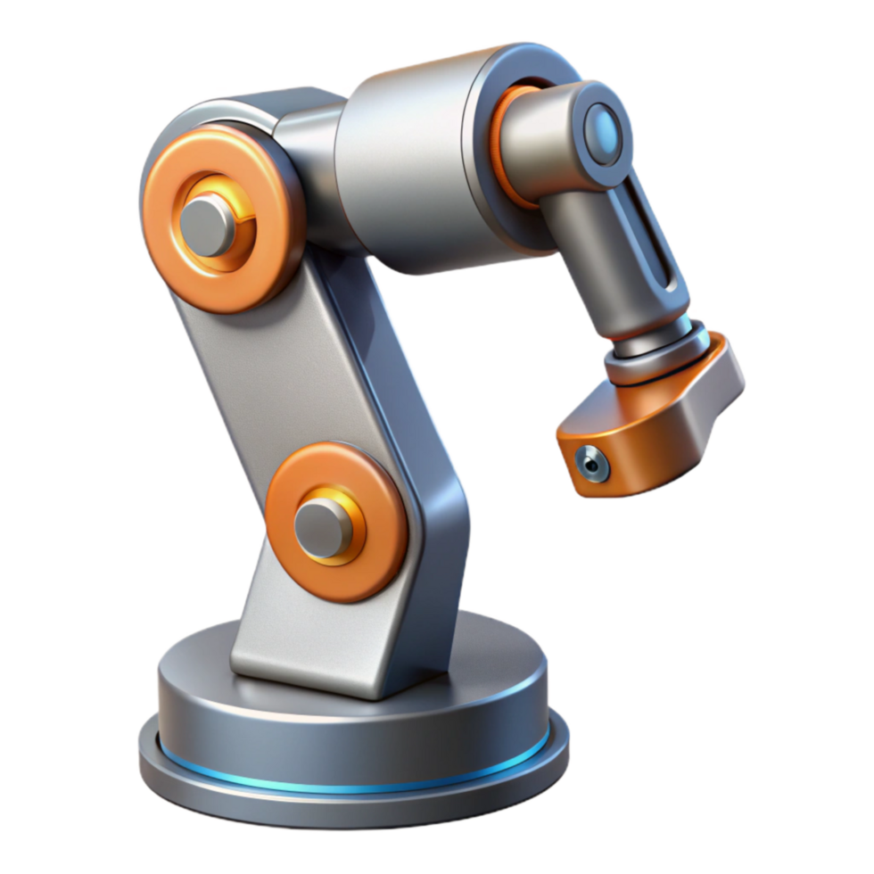 wonderful rustic Modern Robotic Arm with Gripper Transparent Background professional png