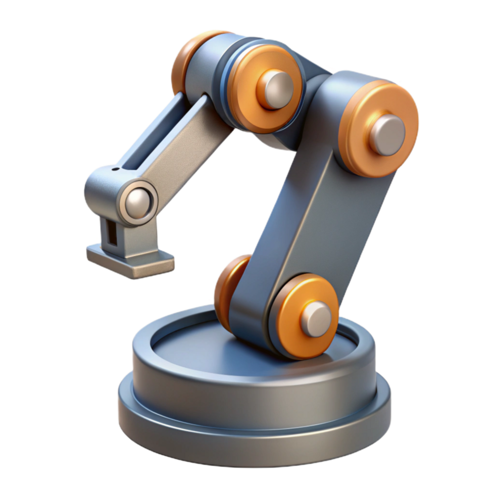 beautiful rustic Modern Robotic Arm with Gripper Transparent Background professional png