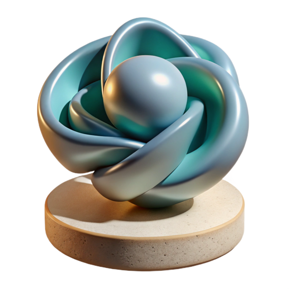beautiful traditional Modern Sculpture Abstract Form Isolated png