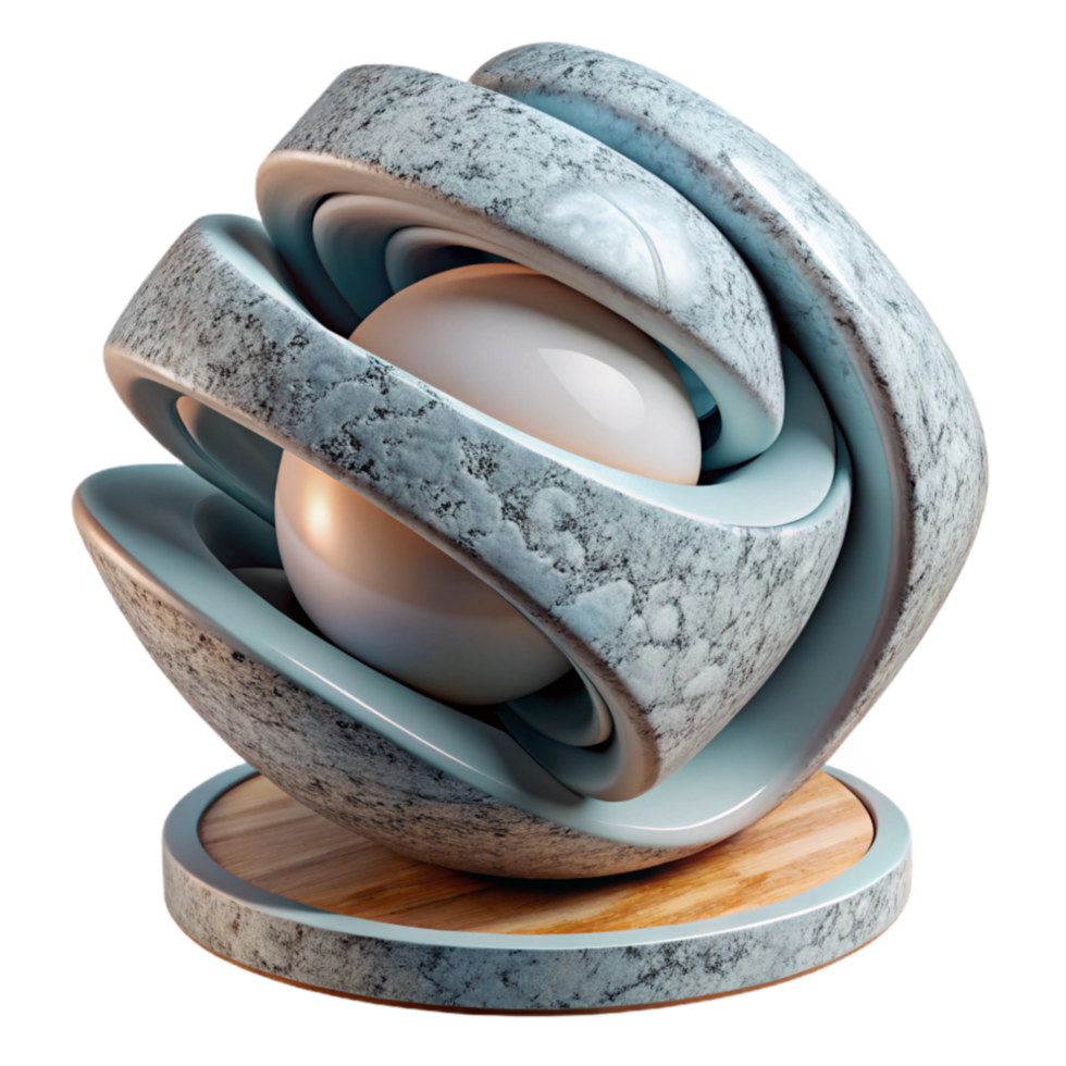magnificent vintage Modern Sculpture Abstract Form Isolated exclusive png