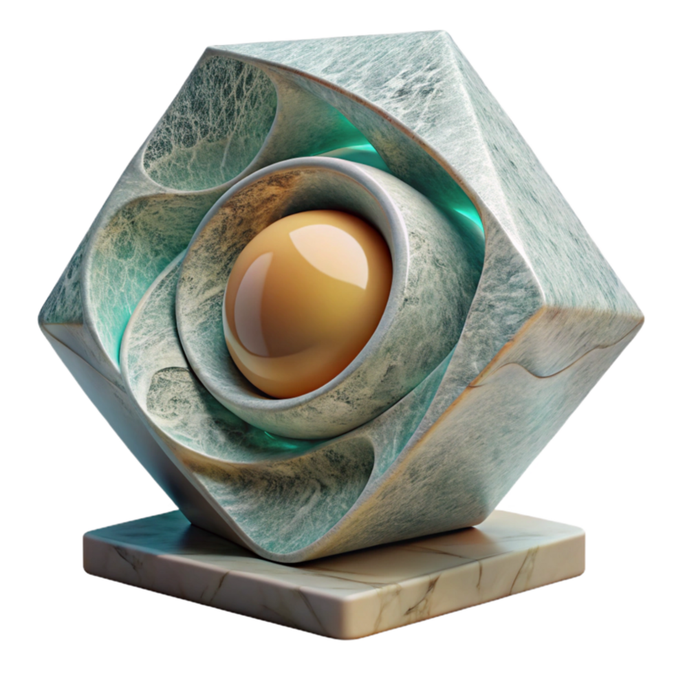 impressive contemporary Modern Sculpture Abstract Form Isolated genuine png