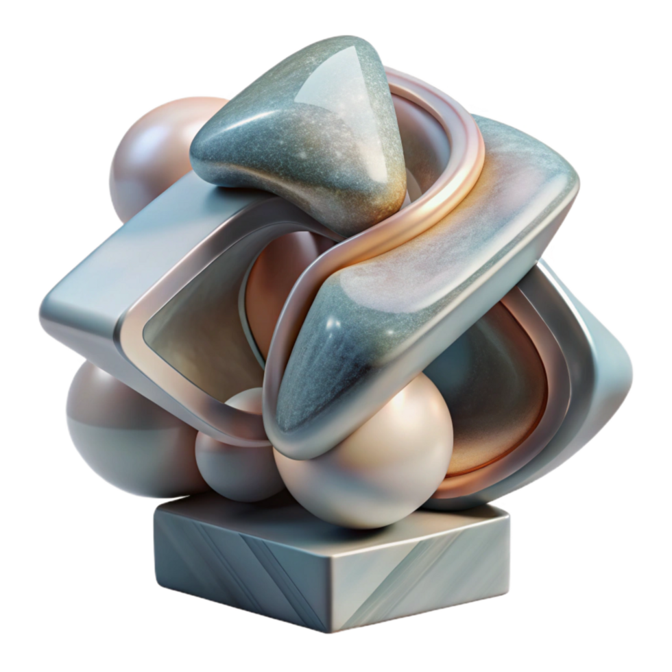 stunning vintage Modern Sculpture Abstract Form Isolated high resolution png